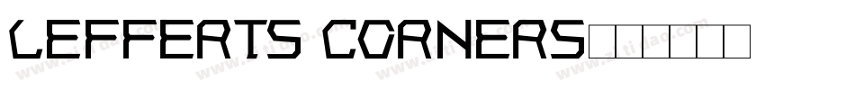 Lefferts Corners字体转换